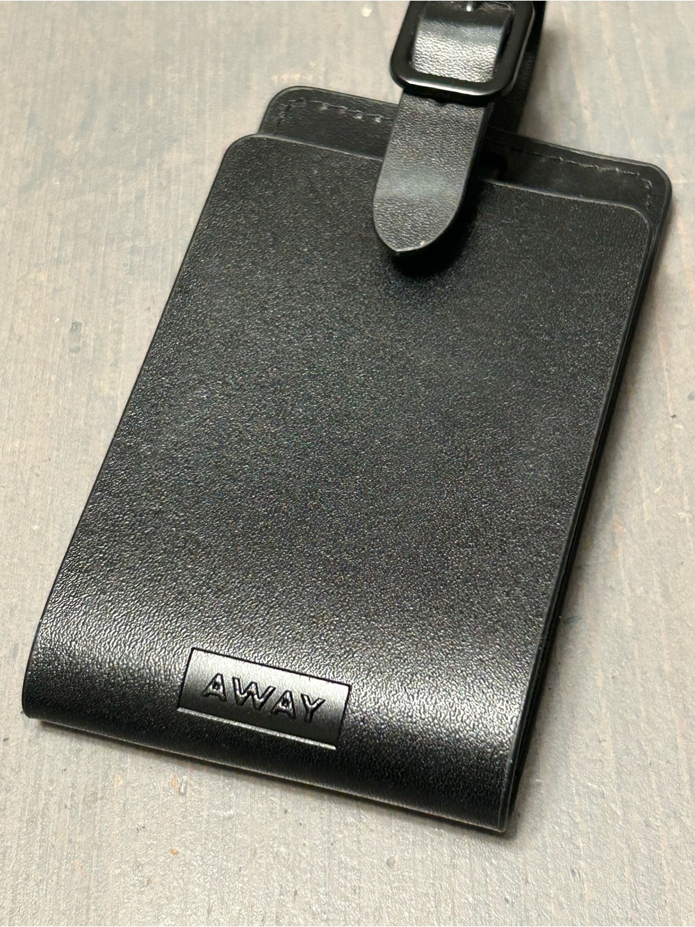 New Away luggage tag leather